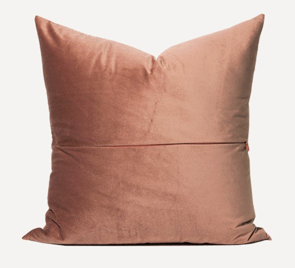 Large Modern Sofa Pillows, Decorative Modern Pillows for Couch, Brick Red Modern Pillows for Living Room, Contemporary Throw Pillows-Art Painting Canvas