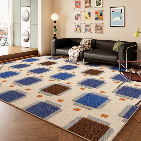 Mid Century Contemporary Rugs, Modern Rugs for Living Room, Geometric Modern Carpets, Colorful Abstract Rugs for Bedroom