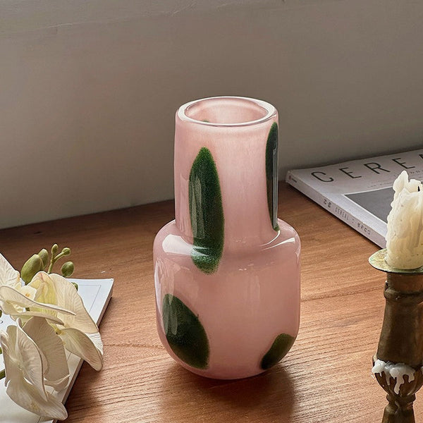 Handmade Glass Bud Vases, Flower Vases on Table, Vintage Small Glass Flower Vases, Water Holding Flower Vases-Art Painting Canvas