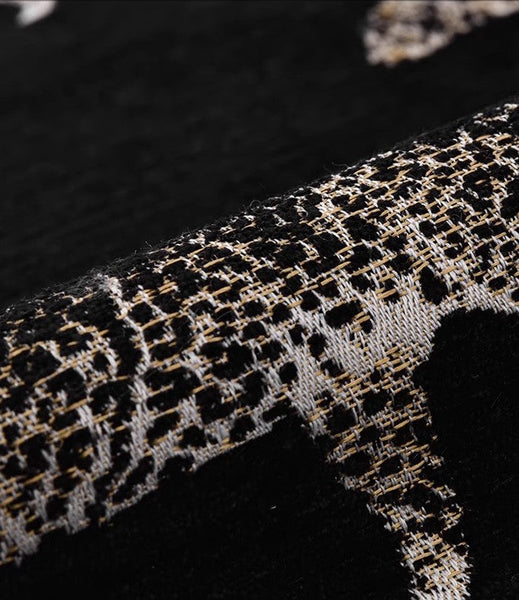 Black Decorative Pillow Covers, Large Modern Sofa Pillow Cases, Cheetah Modern Pillows for Couch, Abstract Decorative Throw Pillows for Living Room-Art Painting Canvas