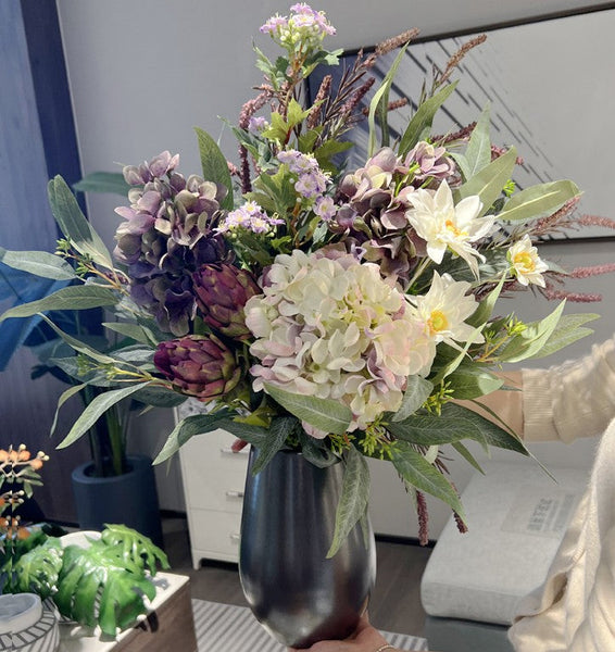 Amazing Flower Arrangement Ideas for Interior Design, Large Bunch of Flowers Arrangement, Faux Silk Floral Table Centerpiece, Modern Artificial Floral for Living Room