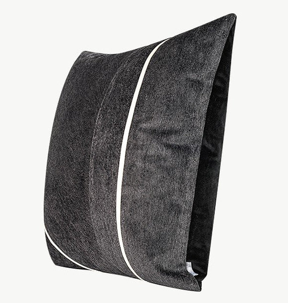 Contemporary Throw Pillow for Living Room, Modern Square Pillows, Abstract Black Throw Pillows for Couch, Simple Modern Sofa Throw Pillows-Art Painting Canvas