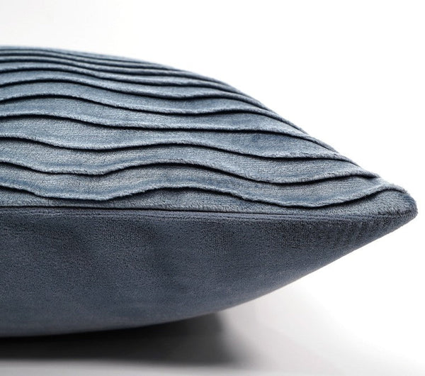 Abstract Blue Decorative Throw Pillows, Large Simple Throw Pillow for Interior Design, Geomeric Contemporary Square Modern Throw Pillows for Couch-Art Painting Canvas