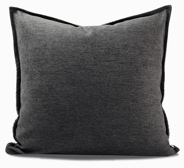 Simple Decorative Throw Pillows, Large Throw Pillow for Interior Design, Large Gray Square Modern Throw Pillows for Couch, Contemporary Modern Sofa Pillows-Art Painting Canvas