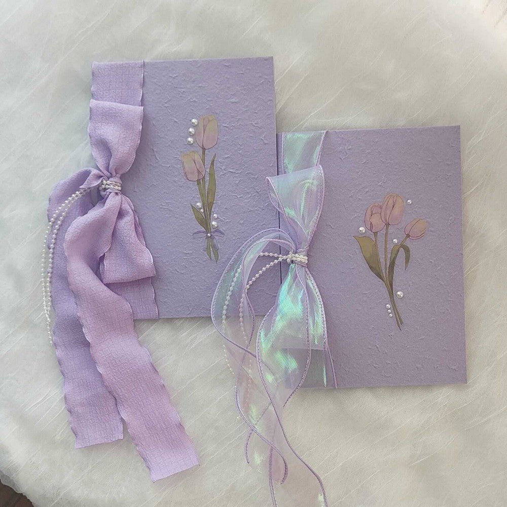 Beautiful Valentine's Day Greeting Card, Bowknot Greeting Cards, Creative Birthday Greeting Card, Original Handmade Wedding Greeting Card, Unique Anniversary Greeting Card to Lovers-Art Painting Canvas