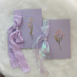 Beautiful Valentine's Day Greeting Card, Bowknot Greeting Cards, Creative Birthday Greeting Card, Original Handmade Wedding Greeting Card, Unique Anniversary Greeting Card to Lovers-Art Painting Canvas