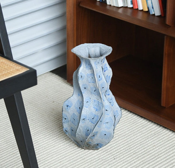 Centerpiece Ceramic Bouquet Vases, Elegant Handmade Modern Flower Vase, Porcelain Vases for Modern Home Decor, Contemporary Vases on Dining Table-Art Painting Canvas