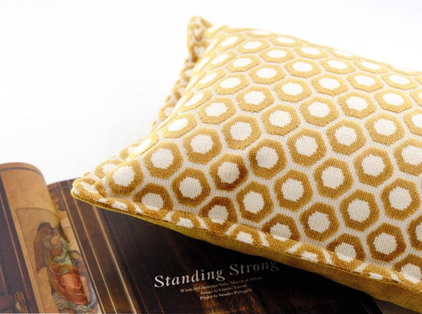 Modern Pillows for Couch, Decorative Pillow Covers, Large Modern Sofa Cushion, Yellow Decorative Throw Pillows for Living Room-Art Painting Canvas