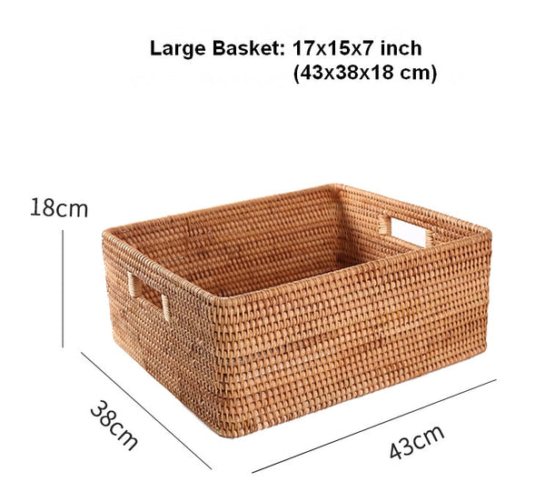 Large Storage Baskets for Bedroom, Storage Baskets for Bathroom, Rectangular Storage Baskets, Storage Baskets for Shelves-Art Painting Canvas