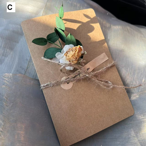 Creative Birthday Greeting Card, Wedding Greeting Card, Unique Anniversary Greeting Card, Beautiful Valentine's Day Greeting Card, Original Handmade Dried Flower Greeting Cards-Art Painting Canvas