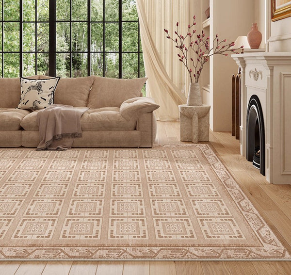 Geometric Modern Rug Ideas for Living Room, Modern Rugs for Living Room, Mid Century Contemporary Area Rugs for Dining Room-Art Painting Canvas