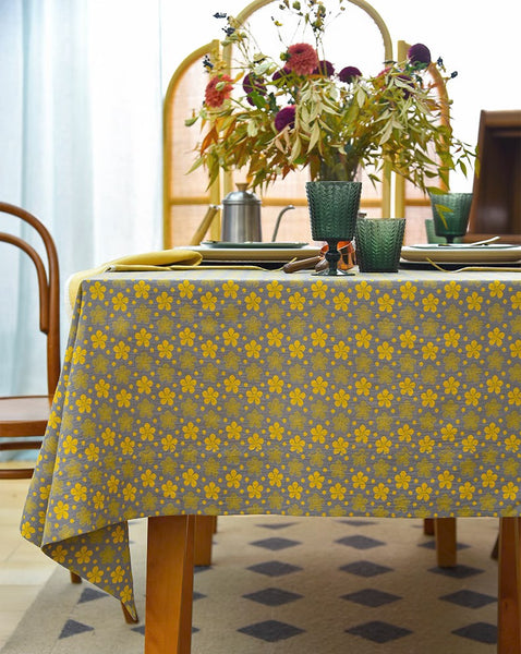 Rustic Table Covers for Kitchen, Large Rectangle Tablecloth for Dining Room Table, Country Farmhouse Tablecloth, Square Tablecloth for Round Table-Art Painting Canvas