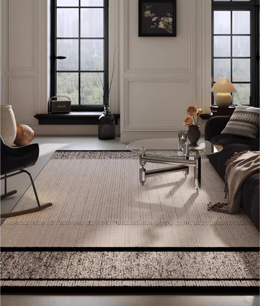 Large Abstract Rugs for Living Room, Geometric Contemporary Modern Rugs Next to Bed, Extra Large Modern Area Rugs-Art Painting Canvas