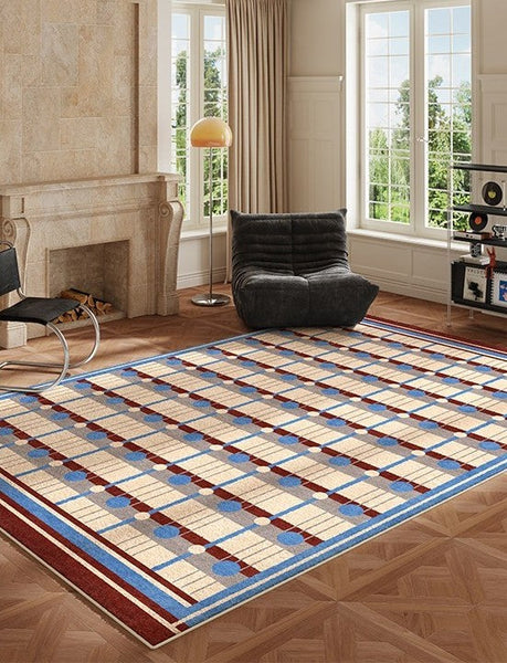 Modern Living Room Rug Ideas, Mid Century Modern Rugs for Bedroom, Large Contemporary Area Rugs for Dining Room-Art Painting Canvas