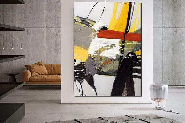 Extra Large Paintings for Living Room, Modern Abstract Art for Bedroom, Abstract Acrylic Wall Painting, Simple Painting Ideas, Hand Painted Wall Painting-Art Painting Canvas