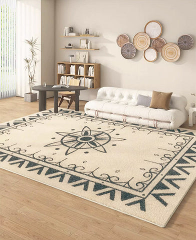 Hallway Modern Runner Rugs, Thick Contemporary Area Rugs Next to Bed, Abstract Area Rugs for Living Room, Modern Rugs under Dining Room Table-Art Painting Canvas