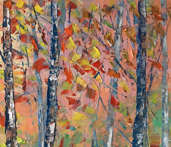 Birch Tree Painting, Landscape Painting, Original Wall Art, Canvas Art, Custom Large Oil Painting-Art Painting Canvas