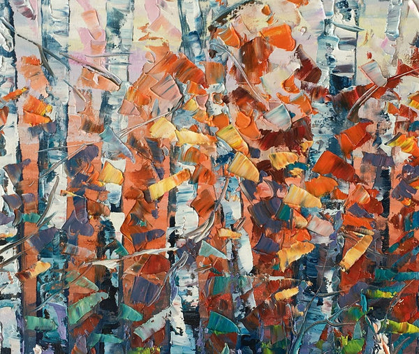 Canvas Art, Birch Tree Wall Art, Abstract Painting, Living Room Wall Art, Original Artwork, Custom Canvas Painting-Art Painting Canvas