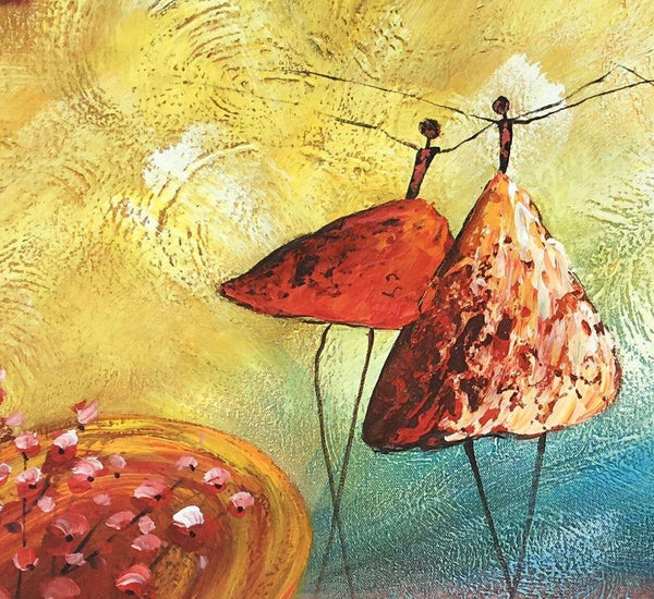 Simple Modern Painting, Ballet Dancer Painting, Acrylic Painting for Sale, Abstract Painting for Bedroom, Buy Wall Art Online-Art Painting Canvas