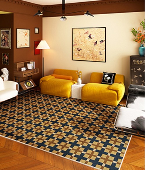 Abstract Modern Rugs for Living Room, Modern Rugs under Dining Room Table, Mid Century Geometric Carpets, Contemporary Modern Rugs Next to Bed