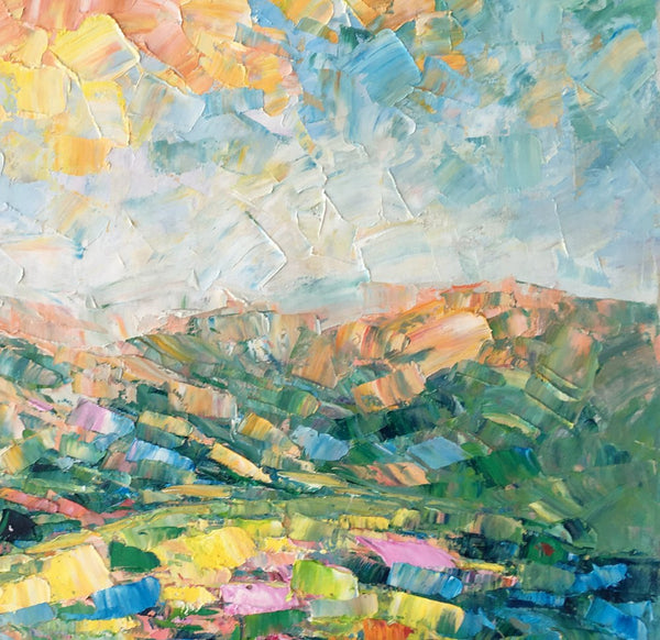 Mountain Landscape Painting, Large Wall Art Paintings, Custom Canvas Painting for Bedroom, Landscape Wall Art Paintings, Original Oil Painting-Art Painting Canvas