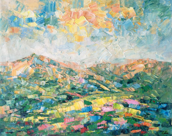Mountain Landscape Painting, Large Wall Art Paintings, Custom Canvas Painting for Bedroom, Landscape Wall Art Paintings, Original Oil Painting-Art Painting Canvas