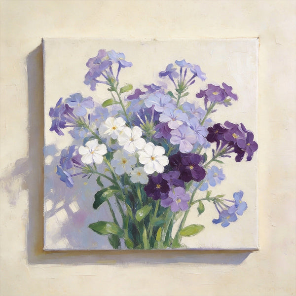 Original Flower Paintings, A Bunch of Blooming Forget-me-nots, Still Life Painting, Small Canvas Artwork, Hand Painted Canvas Art, Buy Small Paintings Online-Art Painting Canvas