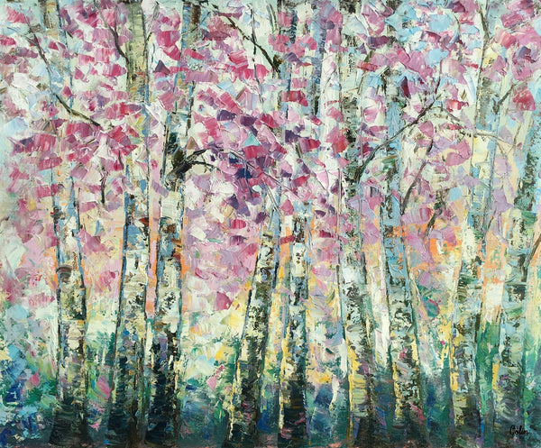 Landscape Oil Paintings, Autumn Tree Painting, Oil Painting on Canvas, Custom Original Painting for Sale-Art Painting Canvas