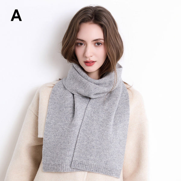 Modern Wool Scarf for Women, Cold Weather Scarves, Small Soft Wool Scarf for Women, Grey Casual Scarf for Women