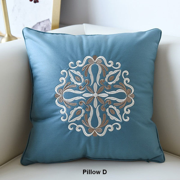 Flower Pattern Decorative Throw Pillows, Modern Sofa Pillows, Contemporary Throw Pillows, Large Decorative Pillows for Living Room-Art Painting Canvas
