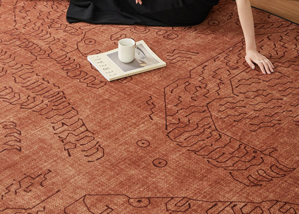 Contemporary Modern Rugs Next to Bed, Modern Rugs for Living Room, Modern Rugs under Dining Room Table, Geometric Modern Carpets for Office-Art Painting Canvas