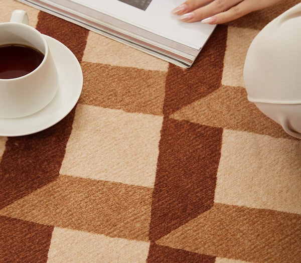 Modern Rugs under Chairs, Bedroom Modern Round Rugs, Dining Room Contemporary Round Rugs, Circular Modern Rug Ideas for Living Room-Art Painting Canvas