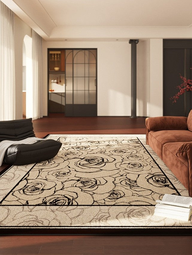 Simple Large Modern Rugs for Living Room, Abstract Modern Rugs for Bedroom, Contemporary Geometric Modern Rugs, Modern Rugs for Dining Room-Art Painting Canvas