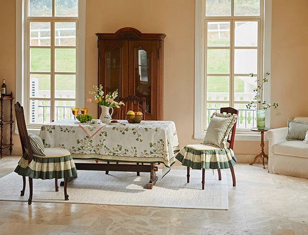 Extra Large Modern Rectangular Tablecloth for Dining Room Table, Ginkgo Leaves Table Covers, Square Tablecloth for Kitchen, Large Tablecloth for Round Table-Art Painting Canvas