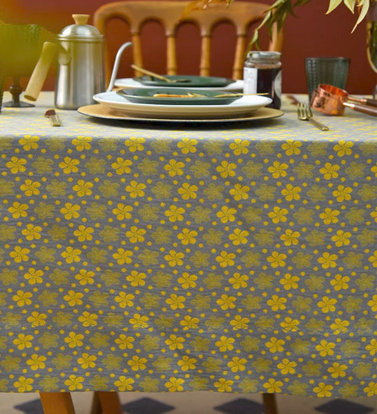 Rustic Table Covers for Kitchen, Large Rectangle Tablecloth for Dining Room Table, Country Farmhouse Tablecloth, Square Tablecloth for Round Table-Art Painting Canvas