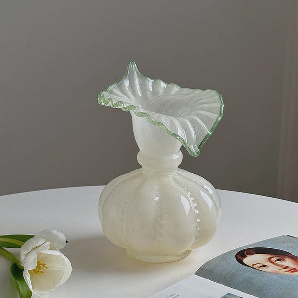 Creative Modern Vase for Living Room, Decorative Flower Vases on Table, Small Flower Vase, Modern Glass Flower Vases, Handmade Glass Bud Vases-Art Painting Canvas