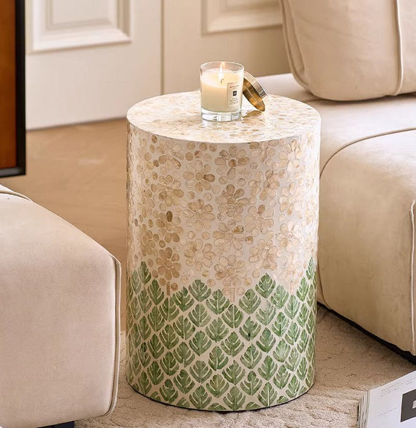 Creative Coffee Table, Contemporary Side Table, Small End Table, Portable Casual Side Table, Shell Small Sofa Side Table, Modern Side Table, Contemporary Bedside Table, Bedside Small Side Table-Art Painting Canvas