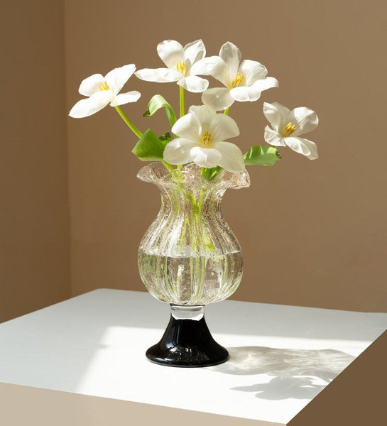 Contemporary Glass Vases, Mid Century Vases for Flowers, Handmade Modern Vases for Living Room, Unique Decorative Glass Vase, Centerpiece Vases on Table-Art Painting Canvas