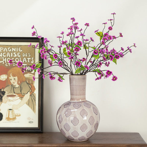 Porcelain Flower Vases, Flower Vases on Table, Contemporary Vases for Modern Home Decor, Ceramic Bouquet Vases, Dining Table Centerpiece-Art Painting Canvas