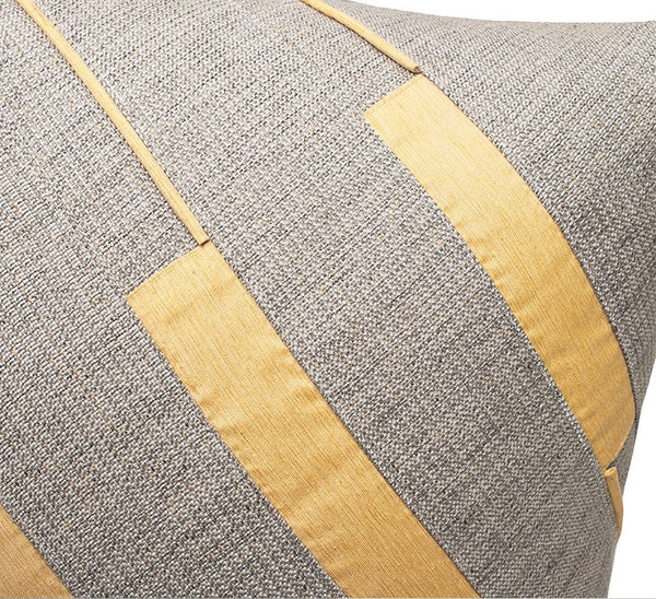 Grey Throw Pillow for Couch, Simple Modern Sofa Pillows, Grey Yellow Decorative Pillows, Modern Throw Pillows for Couch-Art Painting Canvas