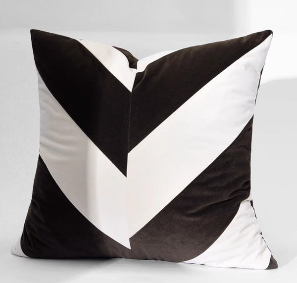 Black Stripe Modern Pillows for Couch, Abstract Decorative Throw Pillows for Living Room, Large Modern Sofa Pillow Cases, Decorative Pillow Covers-Art Painting Canvas