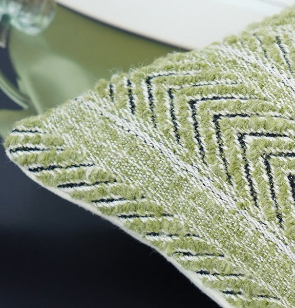 Morocco Green White Modern Sofa Pillows, Large Square Modern Throw Pillows for Couch, Large Decorative Throw Pillows, Simple Throw Pillow for Interior Design-Art Painting Canvas