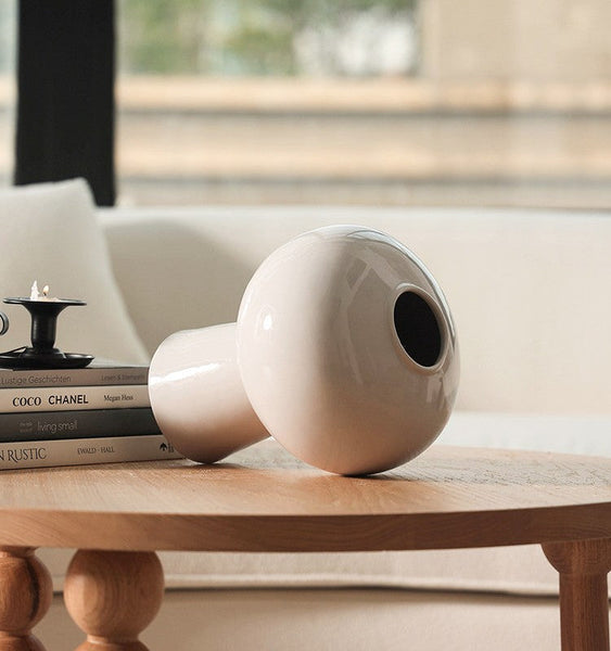 Contemporary Vases on Dining Table, Centerpiece Ceramic Bouquet Vases, Porcelain Vases for Modern Home Decor, Handmade Modern Flower Vase-Art Painting Canvas