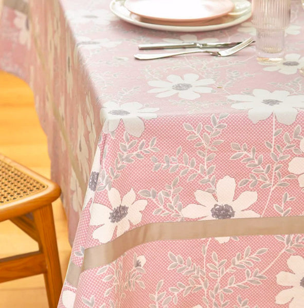 Kitchen Rectangular Table Covers, Square Tablecloth for Round Table, Modern Table Cloths for Dining Room, Farmhouse Cotton Table Cloth, Wedding Tablecloth-Art Painting Canvas