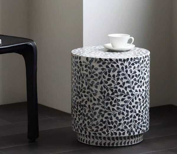 Creative Coffee Table, Bedside Small Side Table, Portable Casual Side Table, Contemporary Round Side Table, Shell Small Sofa Side Table, Contemporary Side Table-Art Painting Canvas