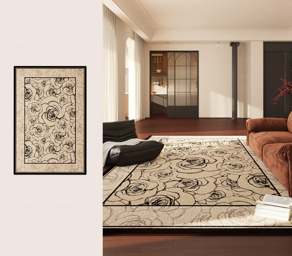 Simple Large Modern Rugs for Living Room, Abstract Modern Rugs for Bedroom, Contemporary Geometric Modern Rugs, Modern Rugs for Dining Room-Art Painting Canvas