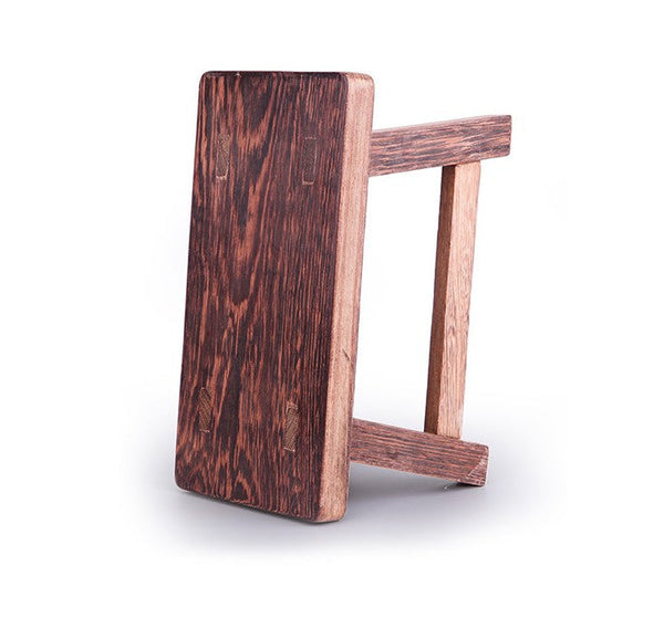 Shoe-changing Stool, Solid Wood low Stool, Wenge Wood Stool, Children's Wooden Stool, Sofa Stool, Dining Table Stool-Art Painting Canvas