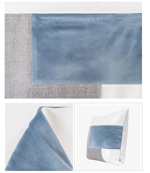 Sky Blue Abstract Contemporary Throw Pillow for Living Room, Modern Sofa Throw Pillows, Large Decorative Throw Pillows for Couch-Art Painting Canvas