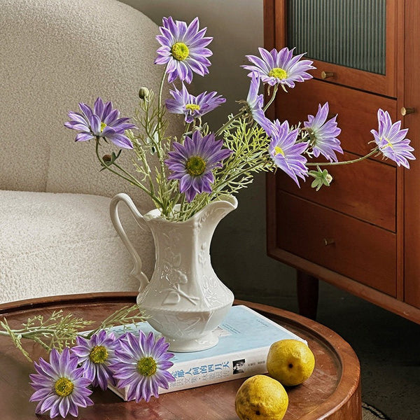 Ceramic Bud Vases, Small Flower Vases on Table, Rustic Porcelain Flower Vases, Handmade Water Holding Flower Vases-Art Painting Canvas