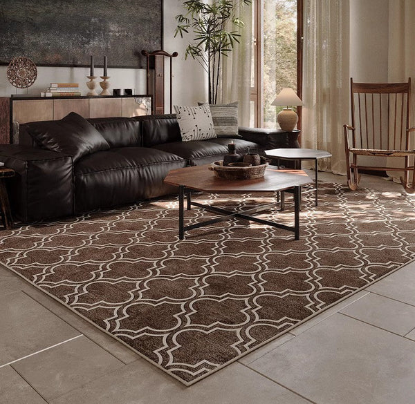 Abstract Contemporary Modern Rugs for Living Room, Extra Large Modern Rugs for Bedroom, Geometric Modern Rug Placement Ideas